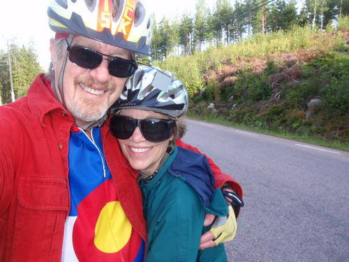 Dennis and Terry Struck on Sweden Bike Tour.